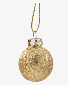 Glass Bauble Gold With Glitter, 3cm - Bauble Png Transparent Gold, Png Download, Transparent PNG