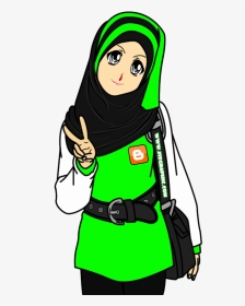 Cartoon Muslimah Dodlle Cute, HD Png Download, Transparent PNG