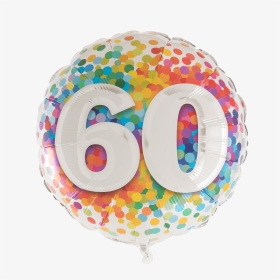 Qualatex Rainbow Confetti Age 80/80th Birthday 18 Inch - 100 Balloon, HD Png Download, Transparent PNG