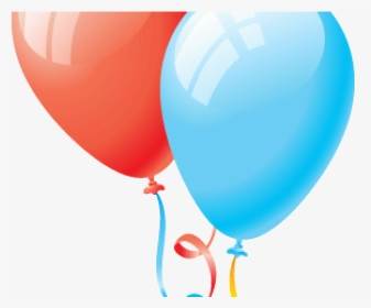 Birthday Cake With Flowers And Balloons, HD Png Download, Transparent PNG