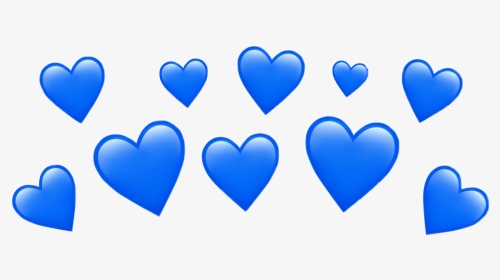 #heart #blue #emoji #cute #crown #freetoedit - Heart, HD Png Download, Transparent PNG