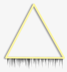 #freetoedit #neon #triangle #yellow #glow #frame #border - Yellow Bordered Triangle, HD Png Download, Transparent PNG