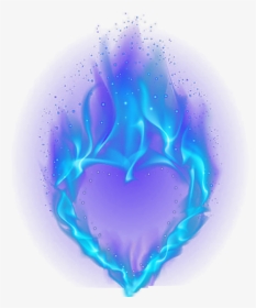 #heart #blueflame #fire Sticker Owned By @sona75 - Light Blue Heart No Backround, HD Png Download, Transparent PNG