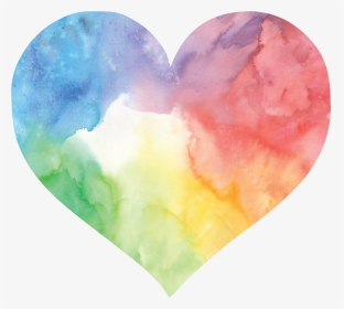 Water Color Heart Png -watercolor Rainbow Heart Png, - Watercolor Rainbow Heart Png, Transparent Png, Transparent PNG