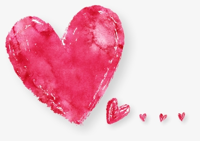 Series Of Crayon Hearts Starting Small In The Background - Днем Любви, HD Png Download, Transparent PNG