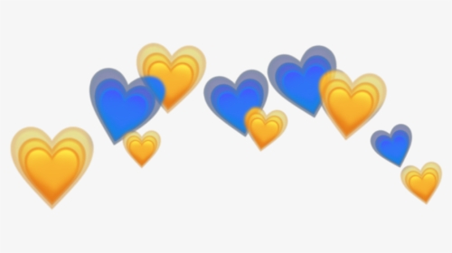 #heartcrown #blue #yellow - Heart, HD Png Download, Transparent PNG