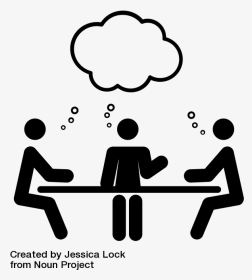 Image Illustration Of People At A Table Working Together - Group Work Clipart Black And White, HD Png Download, Transparent PNG