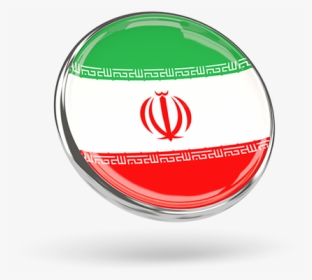 Round Icon With Metal Frame - Iran Flag, HD Png Download, Transparent PNG