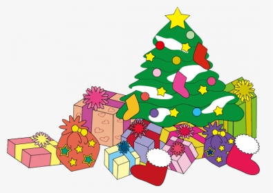 Presents Clipart Toymas Tree With Huge Freebie Download - Christmas Tree Gifts Clipart, HD Png Download, Transparent PNG