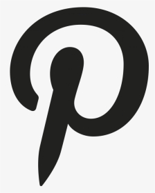Transparent Social Media Icon Pngs - Black Transparent Pinterest Logo, Png Download, Transparent PNG