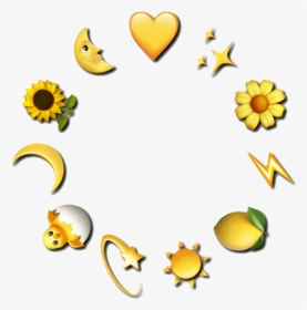 #emoji #edit #overlay #yellowemoji #yellow #icon - Aesthetic Yellow Emojis, HD Png Download, Transparent PNG