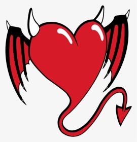 Devil Hearts With Wings, HD Png Download, Transparent PNG