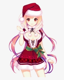 Anime Girl Christmas Png, Transparent Png, Transparent PNG