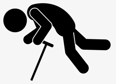 Free Fallin - Old Man Falling Icon, HD Png Download, Transparent PNG