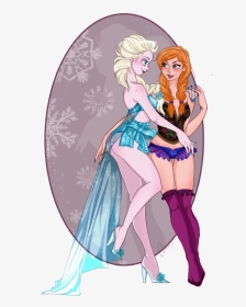 Elsa And Anna Kiss Each Other, HD Png Download, Transparent PNG