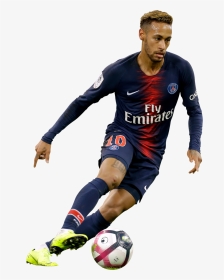 Neymar Football Render - Neymar With The Ball Psg, HD Png Download, Transparent PNG