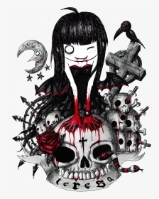 Vector Transparent Library Alice Drawing Creepy - Goth Drawings Chibi, HD Png Download, Transparent PNG