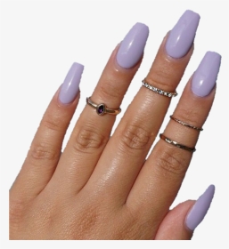 #purple #acrylic #acrylicnails #nails       #cute #aesthetic, HD Png Download, Transparent PNG