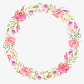 Flower Preservation Wreath Image Garland - Floral Frame Pink, HD Png Download, Transparent PNG