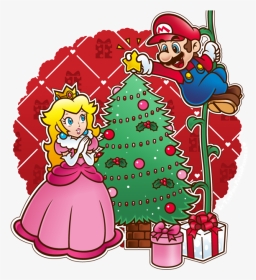 Christmas Present Clipart Transparent Background - Mario And Peach Christmas, HD Png Download, Transparent PNG