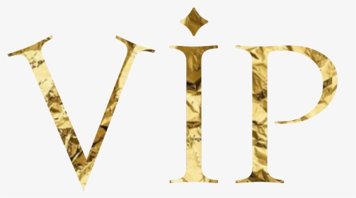 #vip #letter #gold #golden #ouro #dourado @lucianoballack - Art, HD Png Download, Transparent PNG