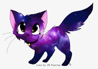 Galaxy Anime Cat Gif, HD Png Download, Transparent PNG