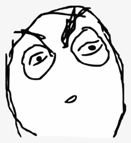 Rage Comic Confused Face, HD Png Download, Transparent PNG