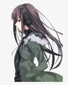 Headphones Anime Girl Cool, HD Png Download, Transparent PNG