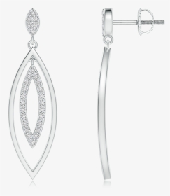 Lab Grown Diamond Elongated Double Marquise Drop Earrings - Earrings, HD Png Download, Transparent PNG