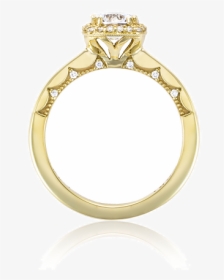 Tacori Coastal Crescent Cushion Halo Engagement Ring - Engagement Ring, HD Png Download, Transparent PNG