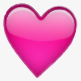 #pink #heart #whatsapp #iphone #emoji #pinkheart #rosa - 背景 透過 ハート 絵文字, HD Png Download, Transparent PNG