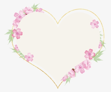 #love #heart #sakura #wreath #golden #geometric #glitter - Heart, HD Png Download, Transparent PNG