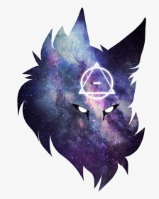 T Shirts Available By - Galaxy Wolf Drawing Transparent, HD Png Download, Transparent PNG