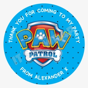 Paw Patrol Logo Sweet Cone Stickers - Birthday Paw Print Paw Patrol Background, HD Png Download, Transparent PNG