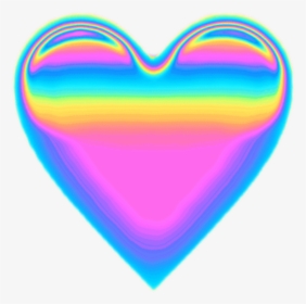 #heart #emoji #holographic #holo #holographic #colorful - Heart Emoji Pastel Colors, HD Png Download, Transparent PNG