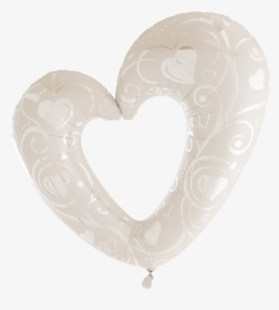 Hearts & Filgree Pearl White Supershape - Heart, HD Png Download, Transparent PNG