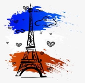 #french #france #dubrootsgirlremix #france #drapeau - Eiffel Tower Cartoon Png, Transparent Png, Transparent PNG