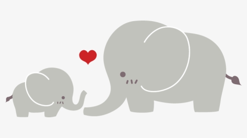 Family Today S Parent Clip Art - Mom And Baby Elephant Clipart, HD Png Download, Transparent PNG