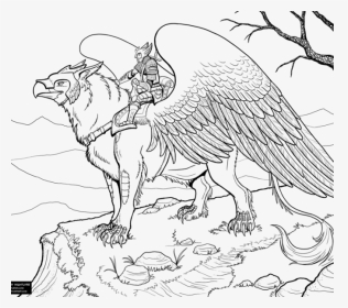 Mythical Creatures Coloring Pages For Adults Mythical - Detailed Mythical Creatures Coloring Pages, HD Png Download, Transparent PNG