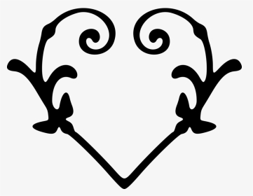 Heart,silhouette,love - Stylised Heart, HD Png Download, Transparent PNG