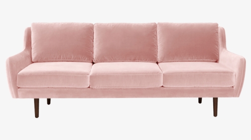 Faux Suede 3 Seater Sofa Blush Pink - Pink Sofa, HD Png Download, Transparent PNG