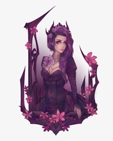 Anime Purple Haired Demon Girl, HD Png Download, Transparent PNG