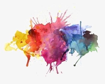 Abstract Watercolor Transparent Images Png - Rainbow Watercolor Splash Png, Png Download, Transparent PNG