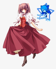 Girl With Red Dress Render By Hanabi1995 On Deviantart - Anime Girl With Dress, HD Png Download, Transparent PNG