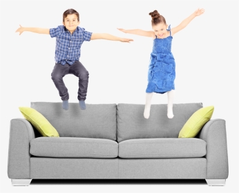 Jumping On Couch Clipart, HD Png Download, Transparent PNG