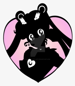 Sailor Moon Heart Silhouette By Sarahughey - Sailor Moon Silhouette Transparent, HD Png Download, Transparent PNG