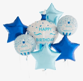 St Birthday Blue Cupcake Bunch - Blue Balloons Happy 1st Birthday, HD Png Download, Transparent PNG