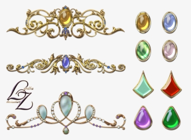 Crown With Red Jewels Clipart Picture Free Library - Crown Anime Tiara, HD Png Download, Transparent PNG