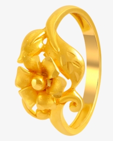 22kt Yellow Gold Ring For Women - Flower Gold Ring For Women, HD Png Download, Transparent PNG