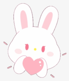 #rabbit #bunny #pink #cute #soft #aesthetic #pastel - Pink Aesthetic Kawaii And Soft, HD Png Download, Transparent PNG